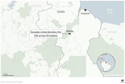 Death toll in Guyana girls dorm fire rises to 20 when 14-year-old dies in hospital