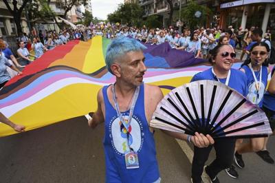 Thousands attend annual EuroPride parade in Greek city of Thessaloniki amid heavy police presence