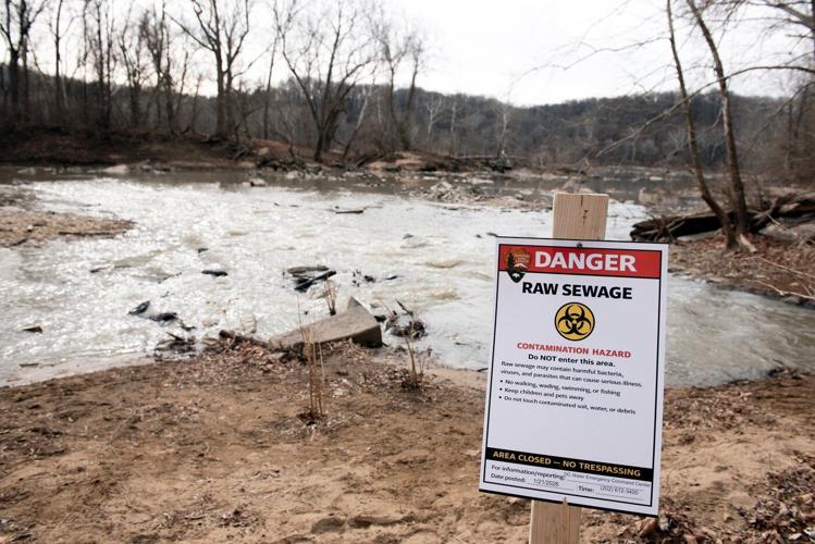 Massive sewer spill flowing into Potomac River upstream from Washington