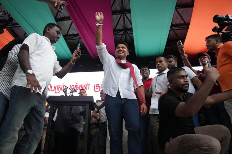 Sri Lankan opposition rallies in first major protest against Dissanayake government