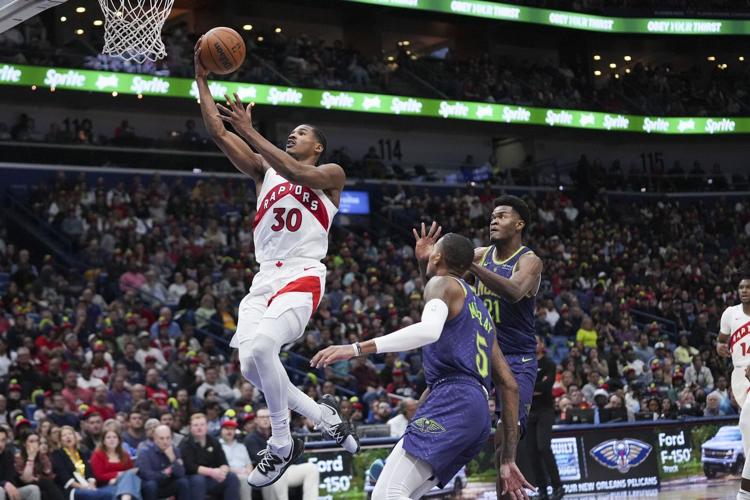 Agbaji and Battle rain down 3s as the Raptors beat the hapless Pelicans 119-93