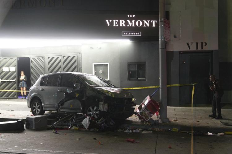 A vehicle drives into a crowd in Los Angeles, injuring 30 people, including at least 3 critically