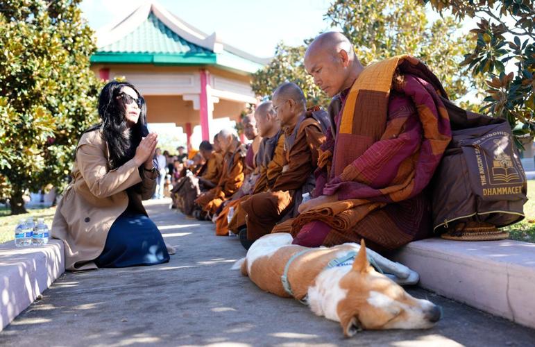 Buddhist monks resume 2,300-mile walk for peace after accident near Houston