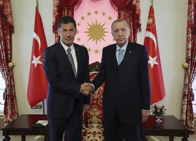 Turkey's electoral board confirms 1st round election results; Erdogan meets 3rd party candidate