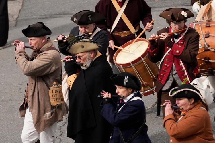 Muskets crack, drums echo as Boston marks 250 years since British evacuation