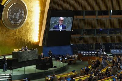 Iran's president tells the UN that his country wants to play a 'constructive role' in world affairs