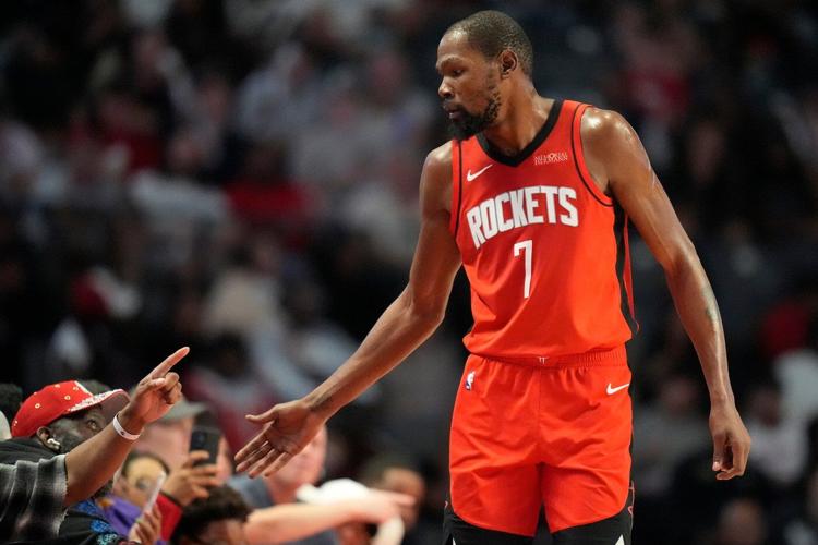 Kevin Durant agrees to 2-year extension with Rockets through 2027-28 season