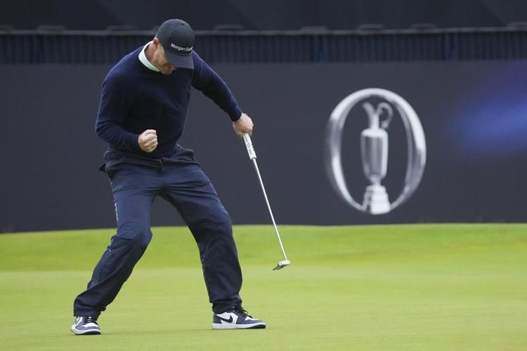 Horschel leads British Open on wild day of rain and big numbers at Royal Troon