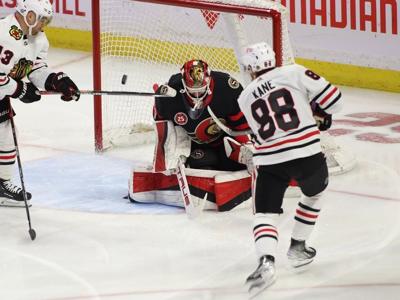 Athanasiou, Kane lead Blackhawks to 4-3 OT win over Senators