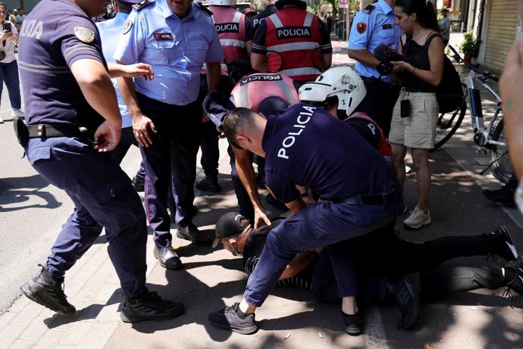 Albanian police use tear gas and pepper spray as Tirana protest turns violent
