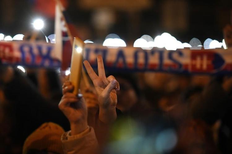 Slovak opposition rallies against the government of populist Prime Minister Robert Fico