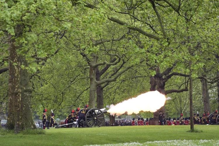 King Charles III's coronation anniversary is marked by ceremonial gun salutes across London