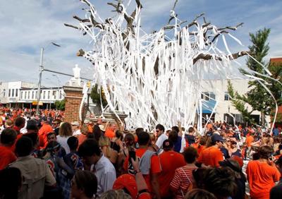 Celebrating Auburn fans can once again heave toilet paper into Toomer's Oaks