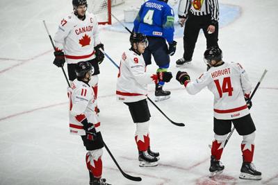 Canada downs Slovenia 4-0 to open world men's hockey championship event