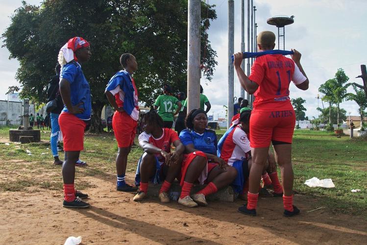 In Liberia's version of baseball, there are no bats and no men
