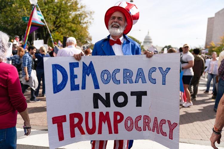 'No Kings' protests against Trump bring a street party vibe as GOP calls them 'hate America' rallies