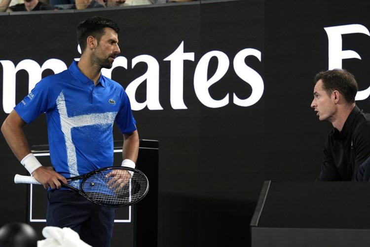Novak Djokovic and Andy Murray chatted mid-match thanks to the new Australian Open coaches' box