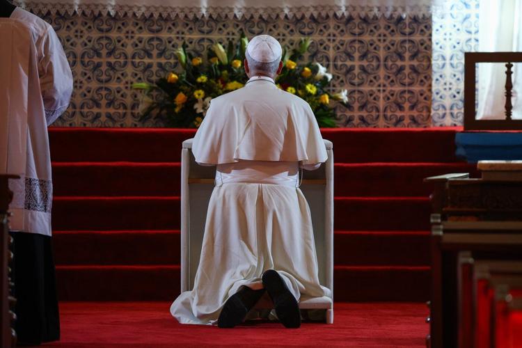 Pope prays at Catholic shrine in Angola that was a center of African slave trade