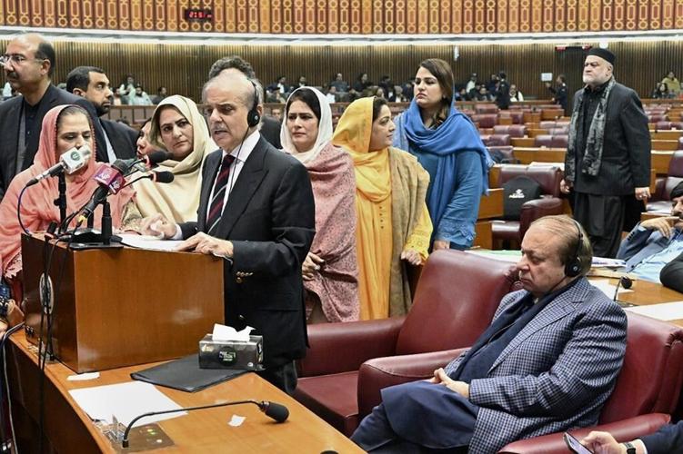 Shehbaz Sharif returns as Pakistan's new premier as Imran Khan allies in parliament allege rigging