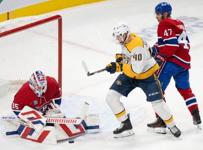 Montembeault, Laine lead Canadiens to 3-0 win as Predators lose sixth straight