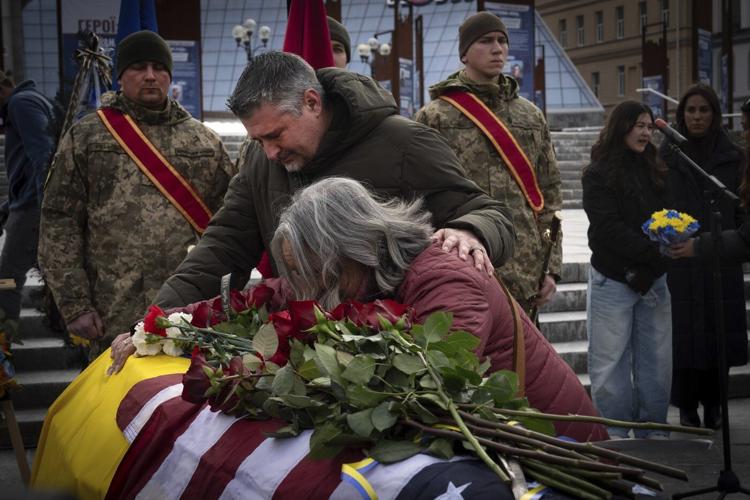 Family of US marine veteran killed in Ukraine tells funeral he died fighting for freedom