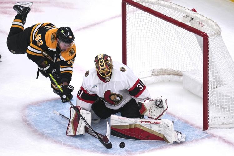 Korpisalo makes 29 saves against former team in Bruins' 2-0 victory over Senators