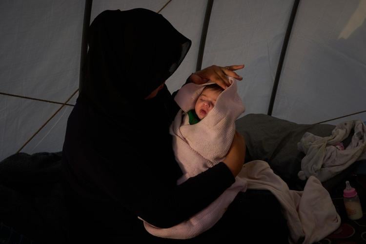 A baby born in a Beirut displacement camp now struggles to survive