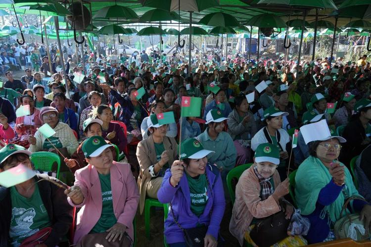 Photos show Myanmar holding its first election since the military seized power