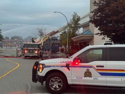 A multi-storey building under construction was destroyed by fire, mayor says
