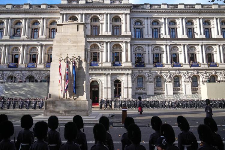 King Charles III leads Britain's Remembrance Sunday ceremony for war dead