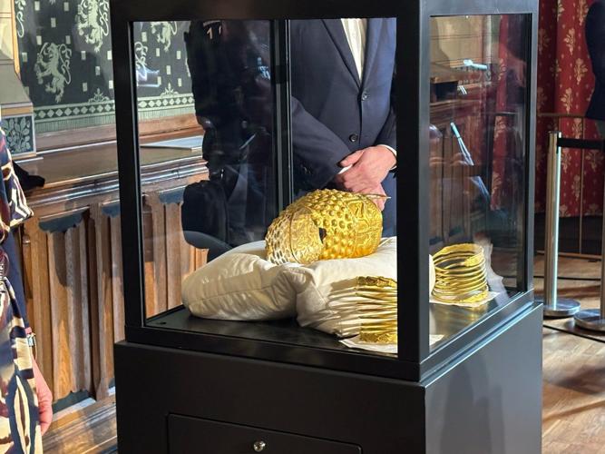A priceless ancient golden helmet stolen from a Dutch museum is recovered