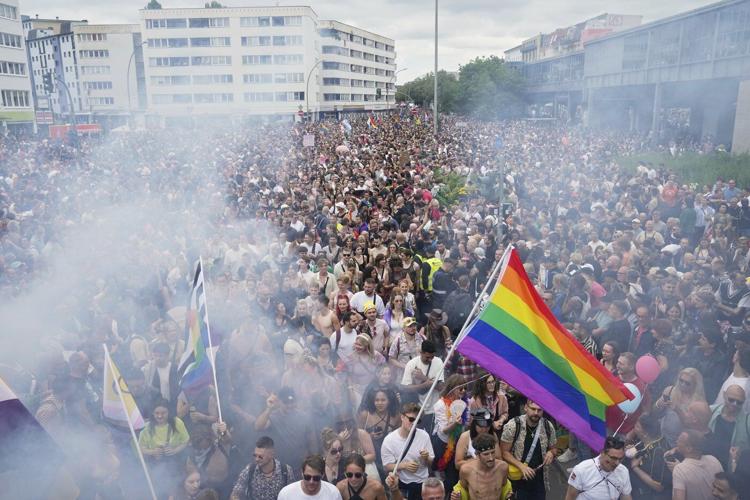 Berlin celebrates Pride parade with techno beats and rainbow flags