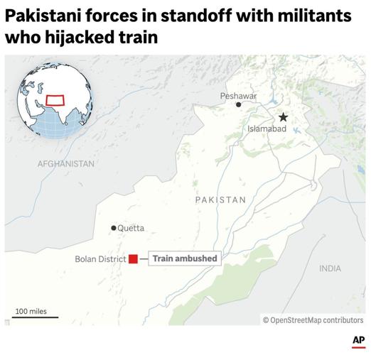 Pakistan says insurgents who attacked a passenger train killed 21 hostages while all others freed