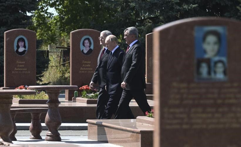 Putin makes a surprise trip to Chechnya 3 weeks into Ukraine's cross-border incursion