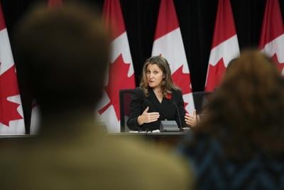 Alberta would need to negotiate international agreements if it quits CPP: Freeland