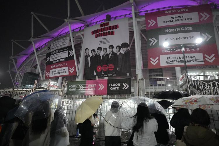 Thousands of fans gather as BTS launches world tour in South Korea