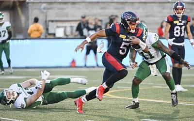 Alouettes scorch Roughriders 41-12 for third straight win