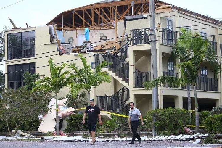 Early morning storms leave path of damage from Tampa Bay into north Florida. No injuries reported