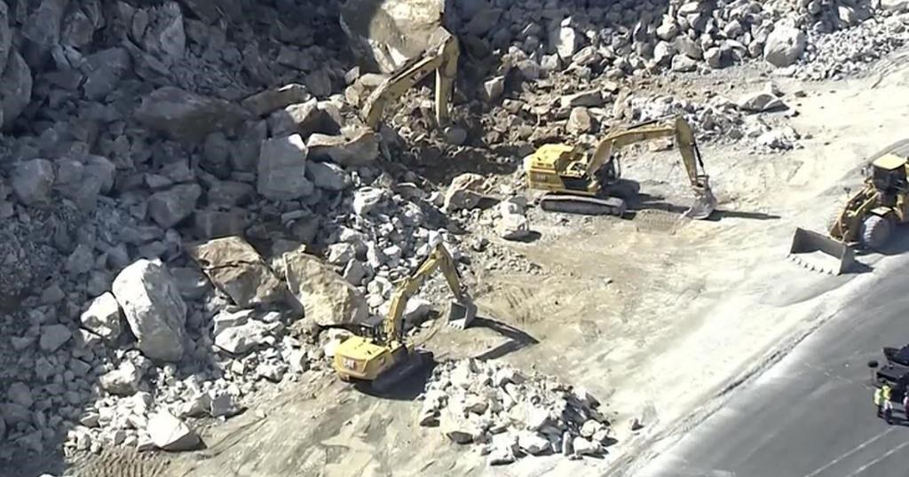 Buried In Rocks Excavator buried under rocks at Massachusetts quarry prompts emergency ...