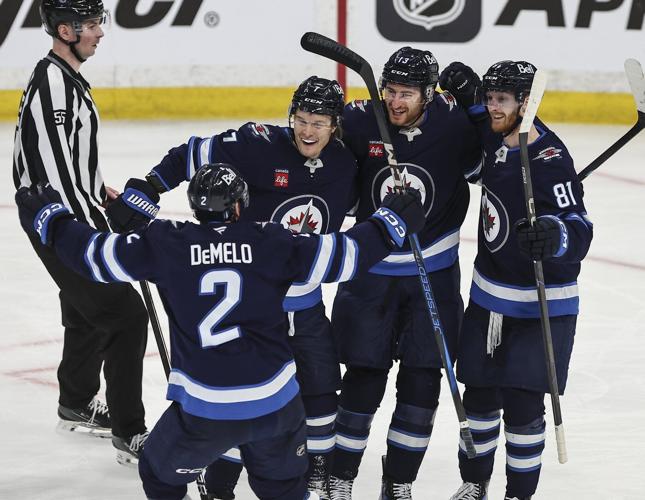 Connor's three-point effort leads Jets to 5-3 win over Blues, 3-2 series lead