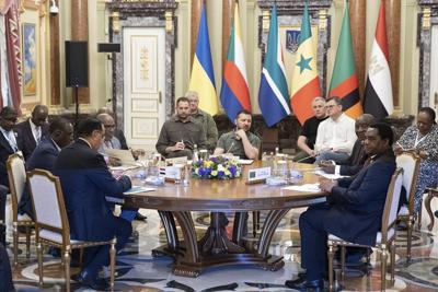 African leaders visit Russia to discuss their peace plan with Putin, after Ukraine trip