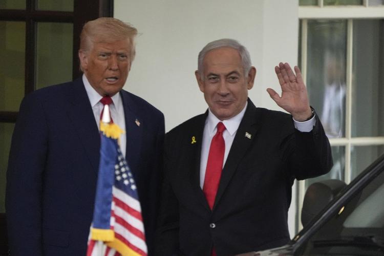 The Latest: Trump meets with Netanyahu for private dinner at the White House