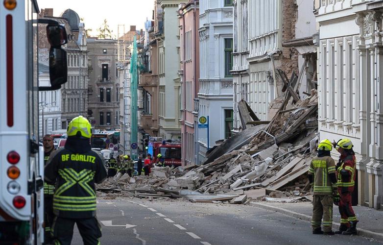 Rescuers search for 3 missing after German building collapse possibly caused by gas explosion