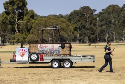 A man has fallen to his death from a hot-air balloon in Australia