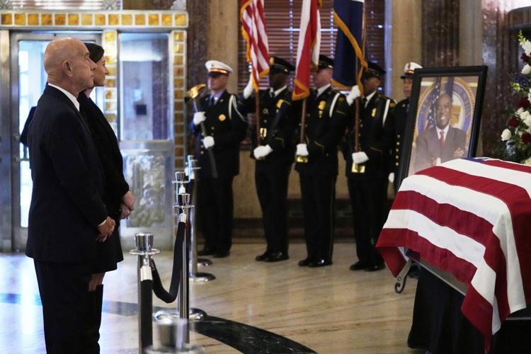 Houston pays tribute to the late US Rep. Sylvester Turner as he lies in state