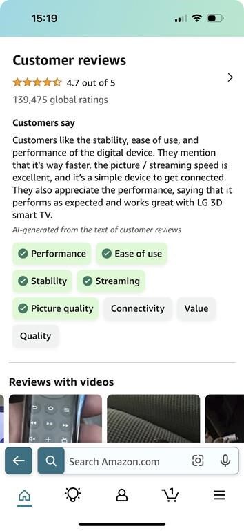 Amazon is rolling out a generative AI feature that summarizes product reviews