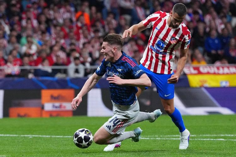 Arsenal and Atletico exchange penalty goals in 1-1 draw in 1st leg of Champions League semifinals