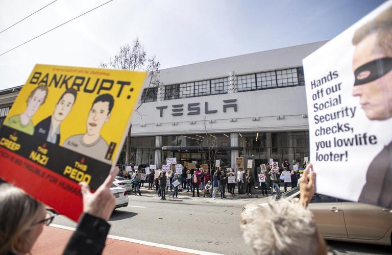 PHOTO COLLECTION: Elon Musk Protests