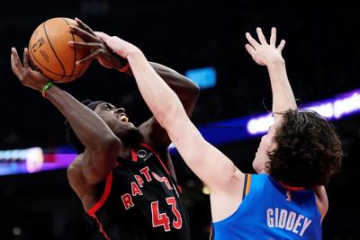 Pascal Siakam's double-double lifts Raptors over visiting Thunder 128-111