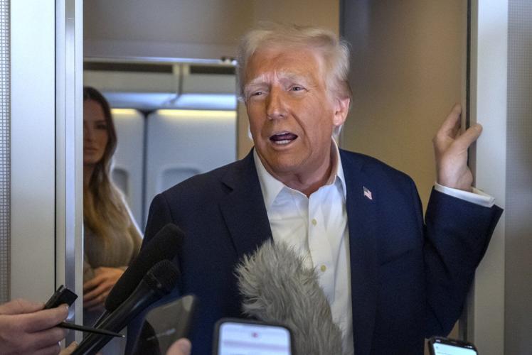 Trump's Q&A on Air Force One goes from the plane's color scheme to the fate of TikTok and Canada